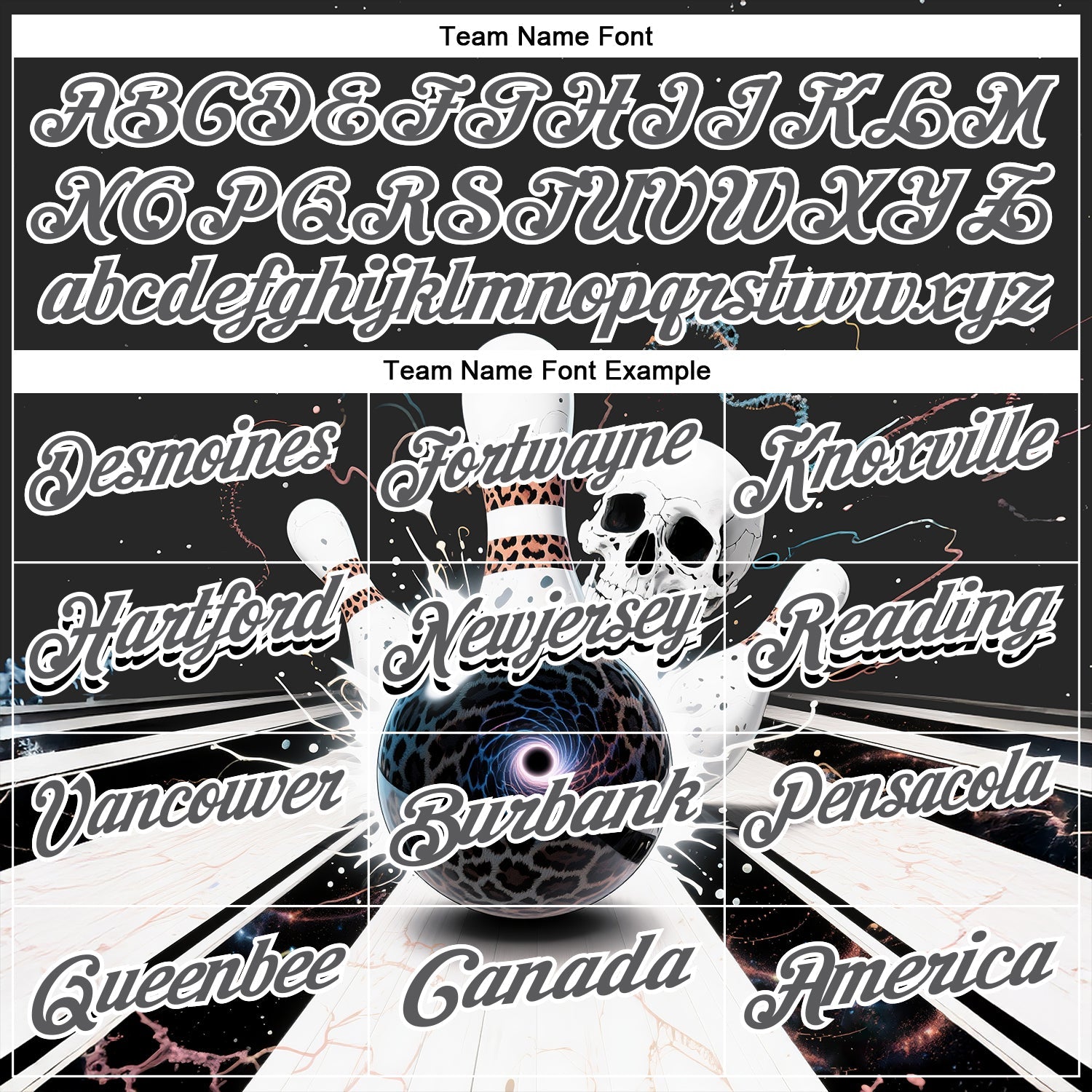 Custom Steel Gray White 3D Galaxy Leopard Print Skull Bowling Performance Polo Shirt