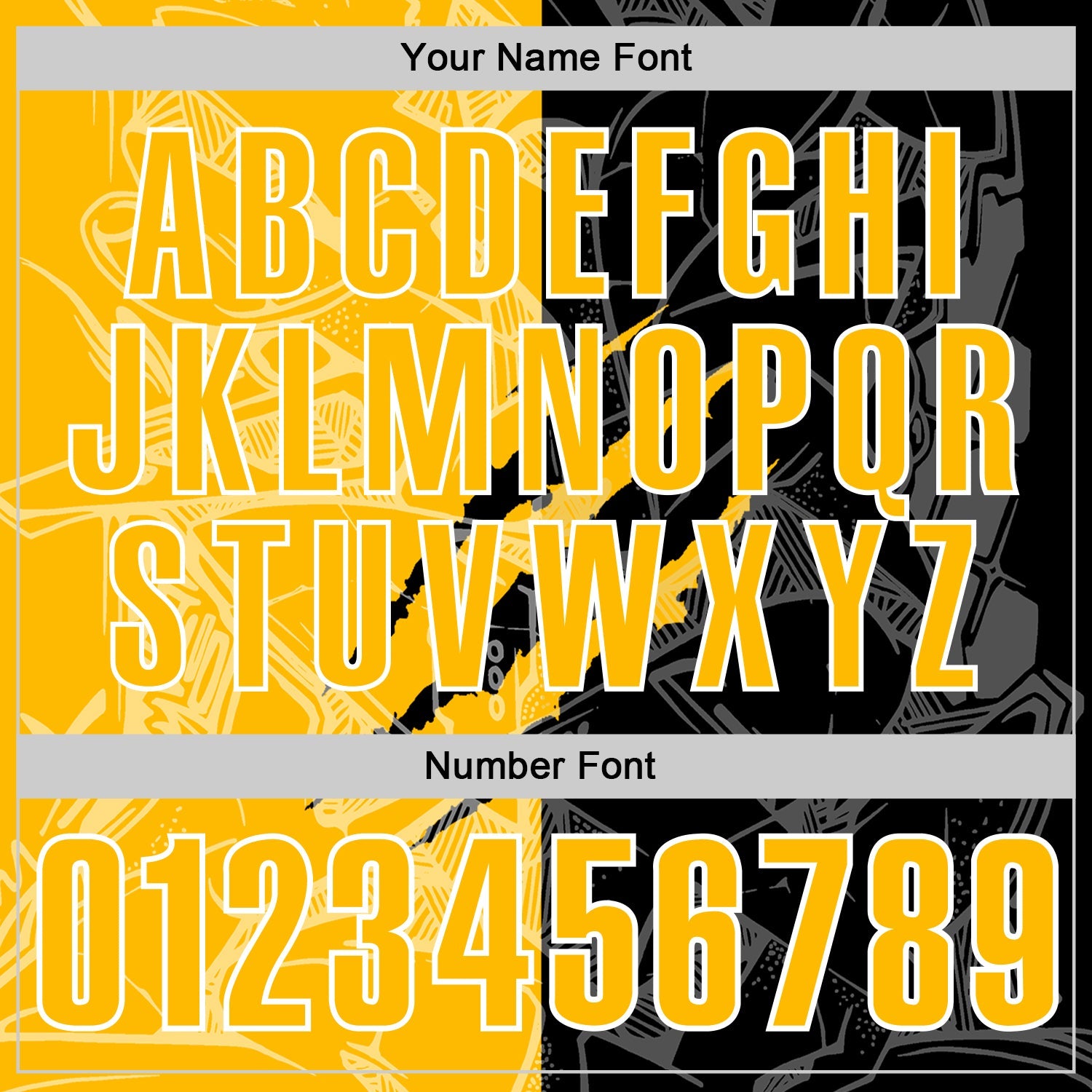 Custom Graffiti Pattern Gold Black-White 3D Scratch Performance Polo Shirt