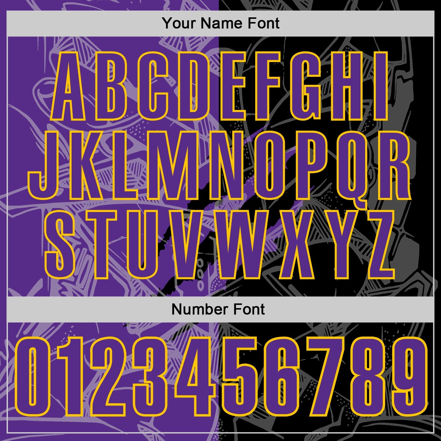 Custom Graffiti Pattern Purple Black-Yellow 3D Scratch Performance Polo Shirt