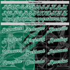 Custom Graffiti Pattern Kelly Green Black-White 3D Scratch Performance Polo Shirt