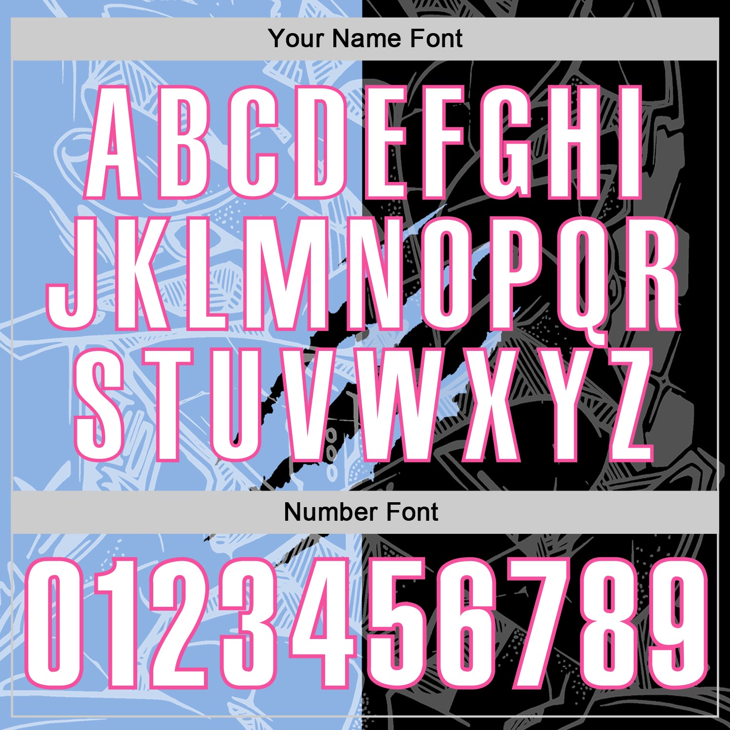 Custom Graffiti Pattern White Black Light Blue-Pink 3D Scratch Performance Polo Shirt