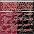Custom Graffiti Pattern Crimson Black-Cream 3D Scratch Performance Polo Shirt