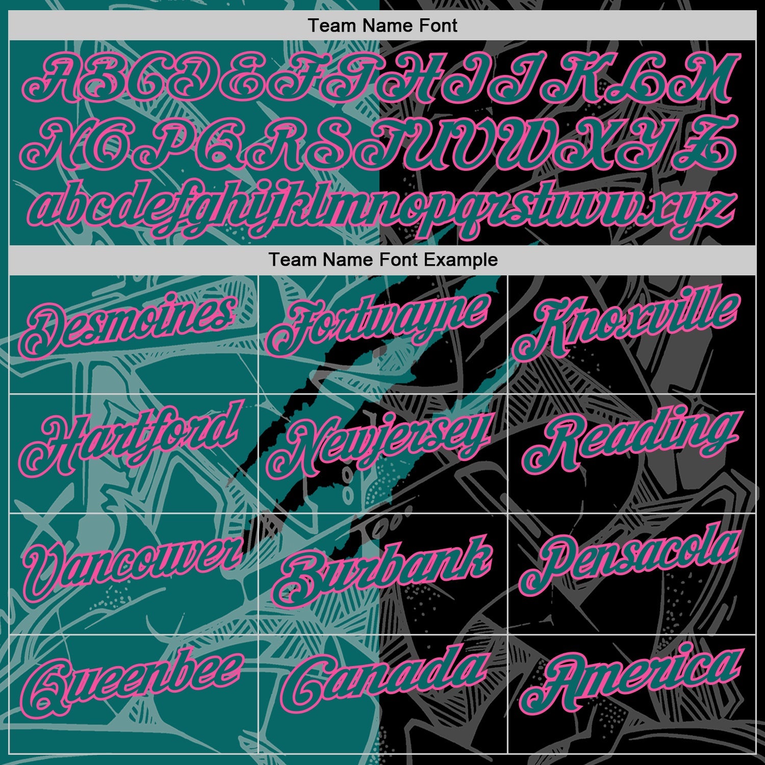 Custom Graffiti Pattern Teal Black-Pink 3D Scratch Performance Polo Shirt