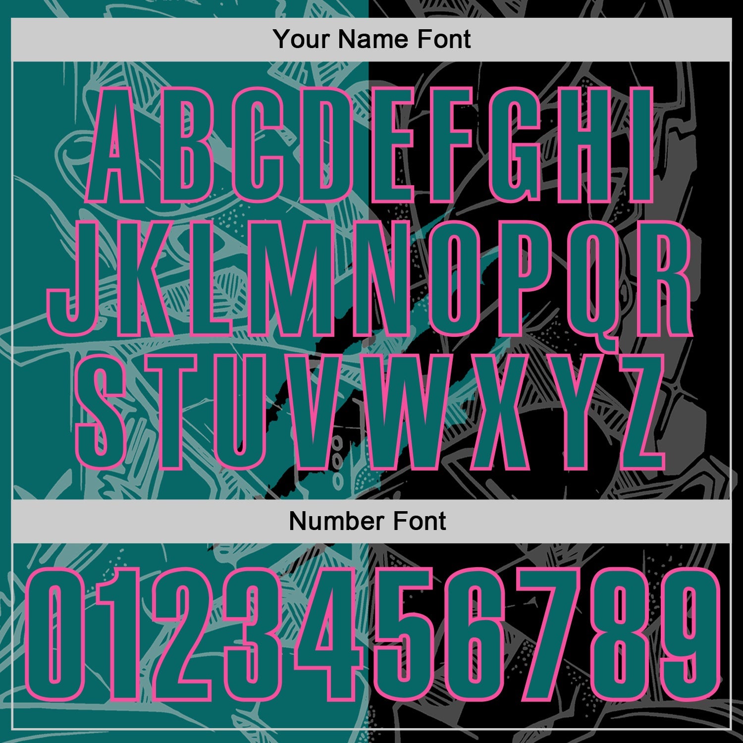 Custom Graffiti Pattern Teal Black-Pink 3D Scratch Performance Polo Shirt