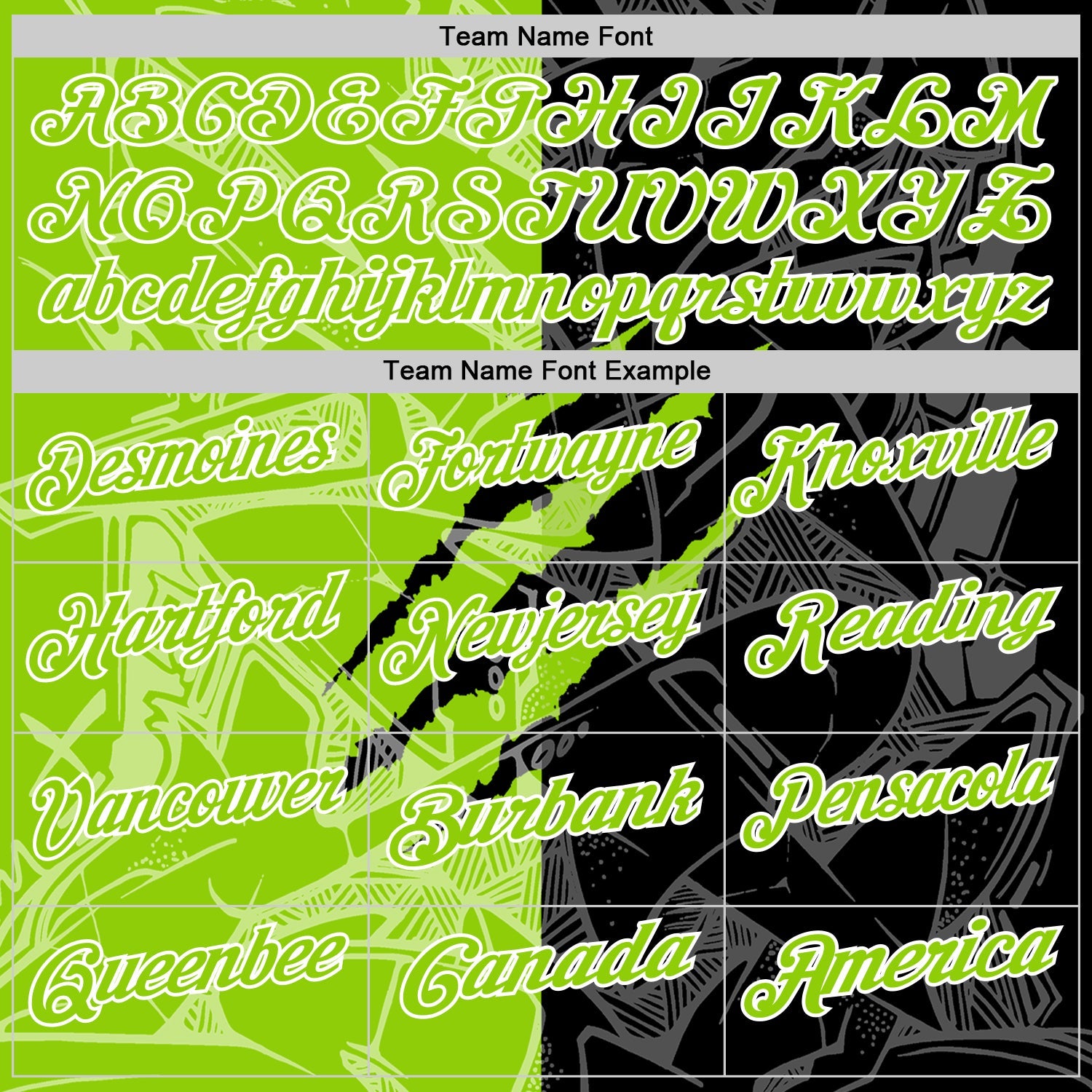 Custom Graffiti Pattern Neon Green Black-White 3D Scratch Performance Polo Shirt