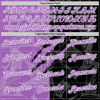 Custom Graffiti Pattern Medium Purple Black-White 3D Scratch Performance Polo Shirt