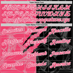 Custom Graffiti Pattern Neon Pink Black-White 3D Scratch Performance Polo Shirt