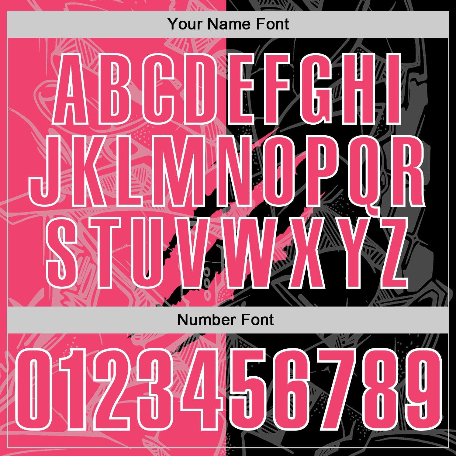 Custom Graffiti Pattern Neon Pink Black-White 3D Scratch Performance Polo Shirt