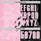 Custom Graffiti Pattern Light Pink Black-White 3D Scratch Performance Polo Shirt