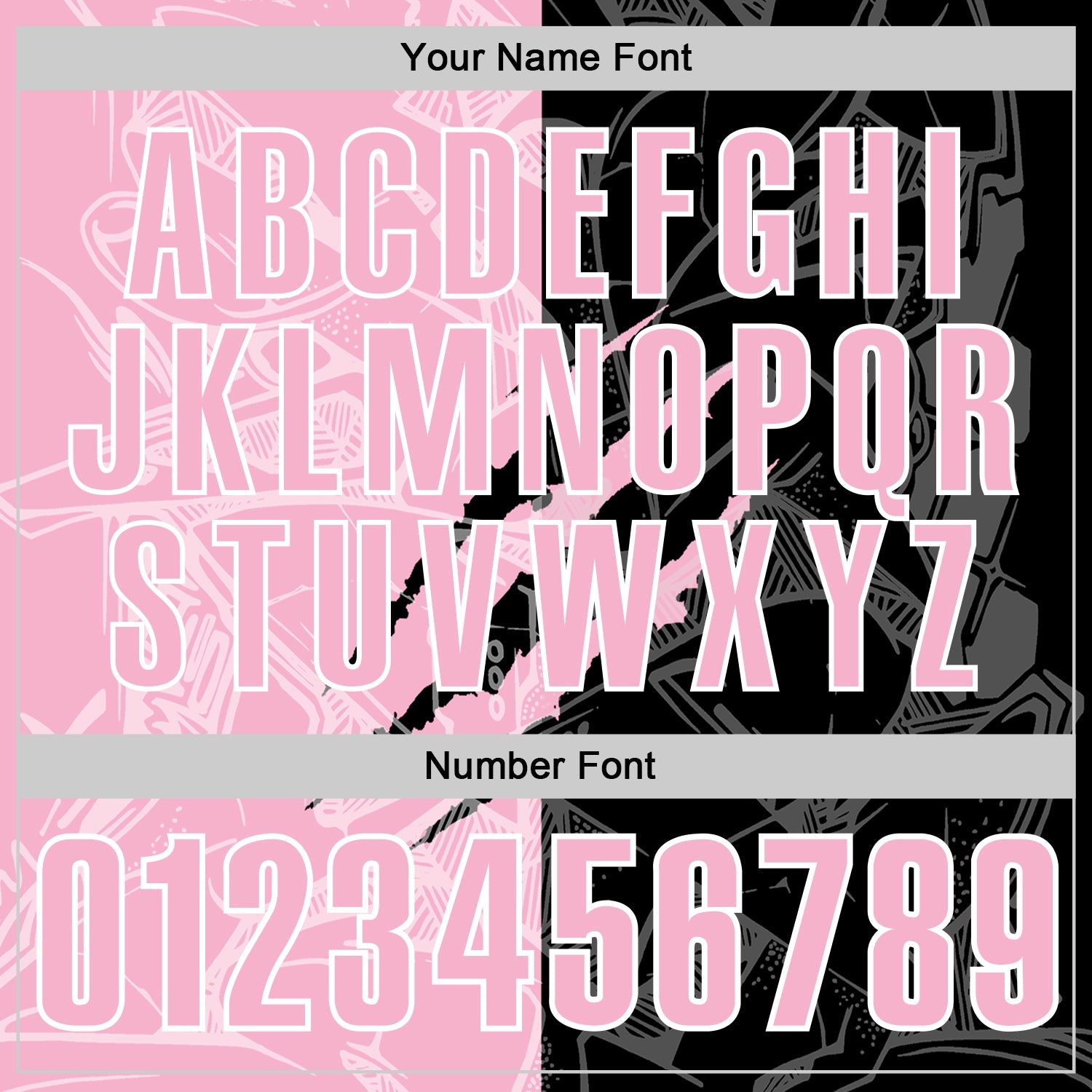 Custom Graffiti Pattern Light Pink Black-White 3D Scratch Performance Polo Shirt