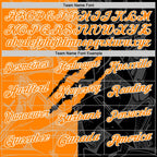 Custom Graffiti Pattern Bay Orange Black-White 3D Scratch Performance Polo Shirt