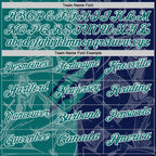 Custom Graffiti Pattern Teal Navy-White 3D Scratch Performance Polo Shirt