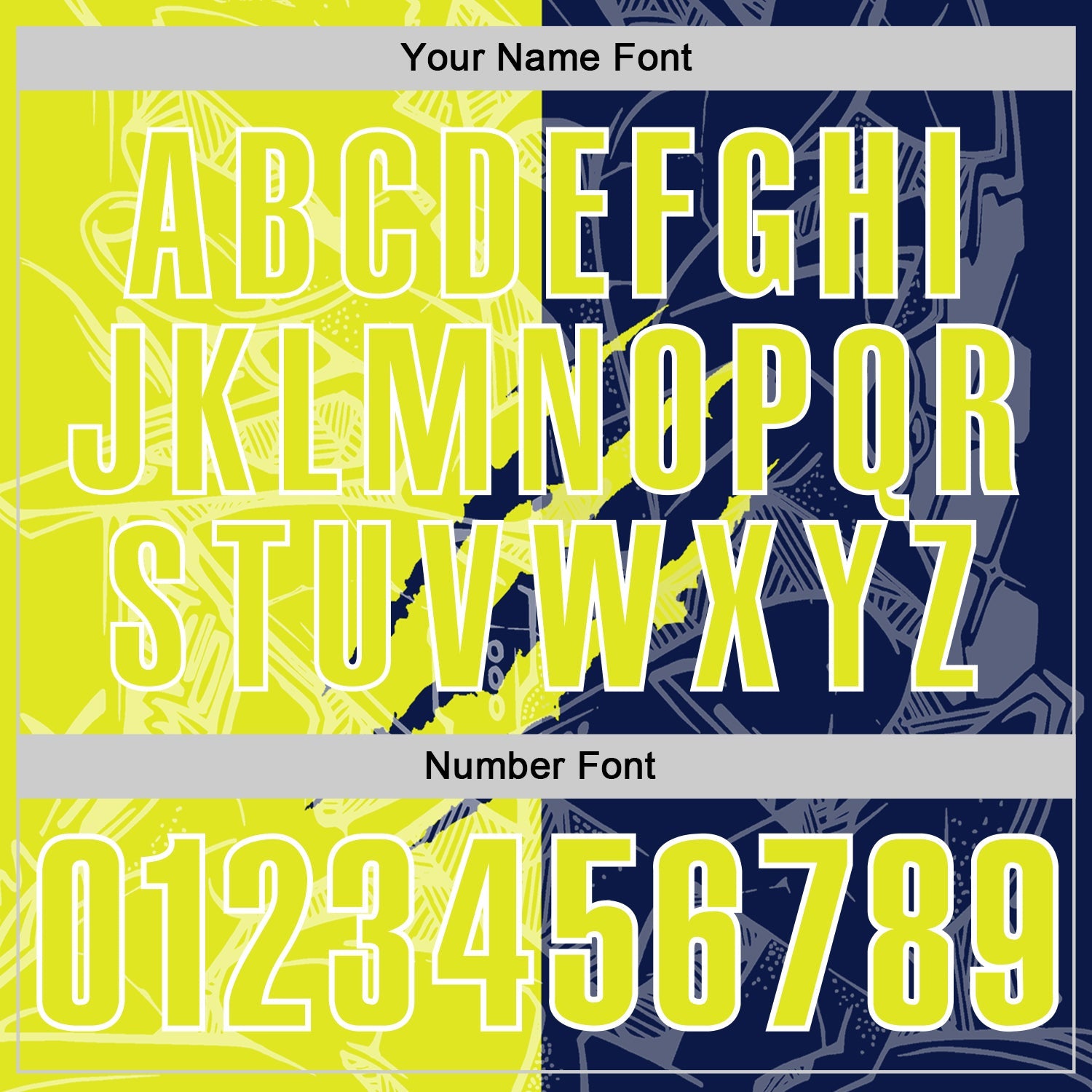 Custom Graffiti Pattern Neon Yellow Navy-White 3D Scratch Performance Polo Shirt