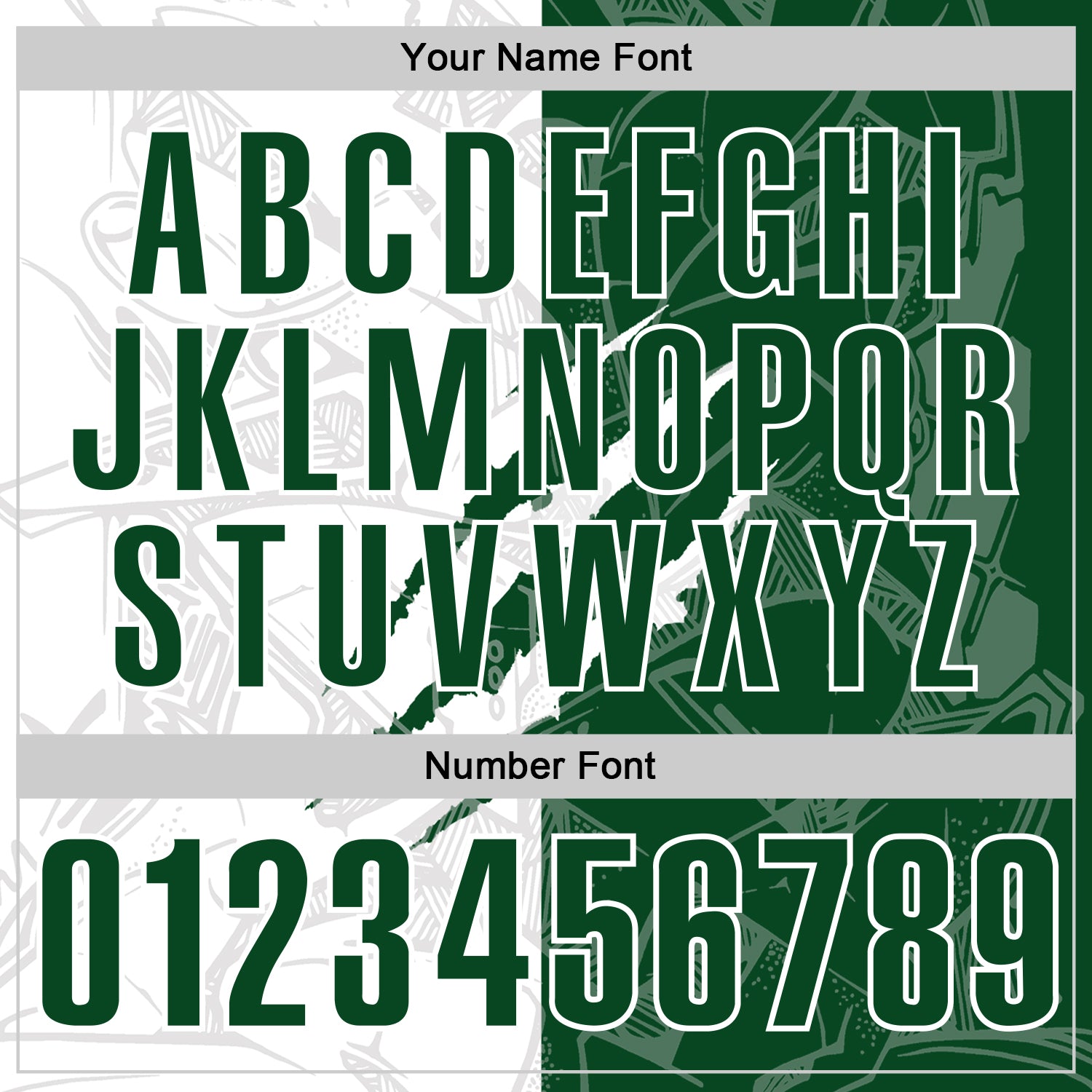 Custom Graffiti Pattern Green-White 3D Scratch Performance Polo Shirt