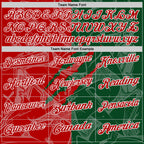 Custom Graffiti Pattern Red Green-White 3D Scratch Performance Polo Shirt