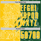 Custom Graffiti Pattern Yellow Green-White 3D Scratch Performance Polo Shirt