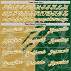 Custom Graffiti Pattern Old Gold Green-White 3D Scratch Performance Polo Shirt