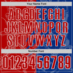 Custom Graffiti Pattern Red Royal-White 3D Scratch Performance Polo Shirt