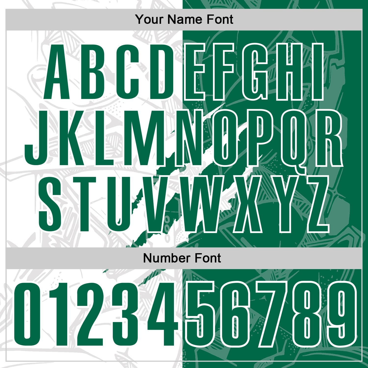 Custom Graffiti Pattern Kelly Green-White 3D Scratch Performance Polo Shirt