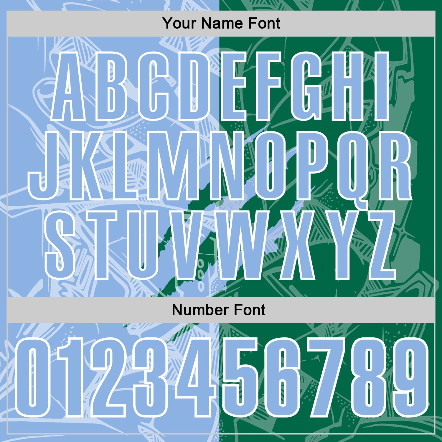 Custom Graffiti Pattern Light Blue Kelly Green-White 3D Scratch Performance Polo Shirt