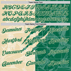 Custom Graffiti Pattern Kelly Green-Cream 3D Scratch Performance Polo Shirt