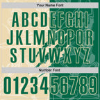 Custom Graffiti Pattern Kelly Green-Cream 3D Scratch Performance Polo Shirt