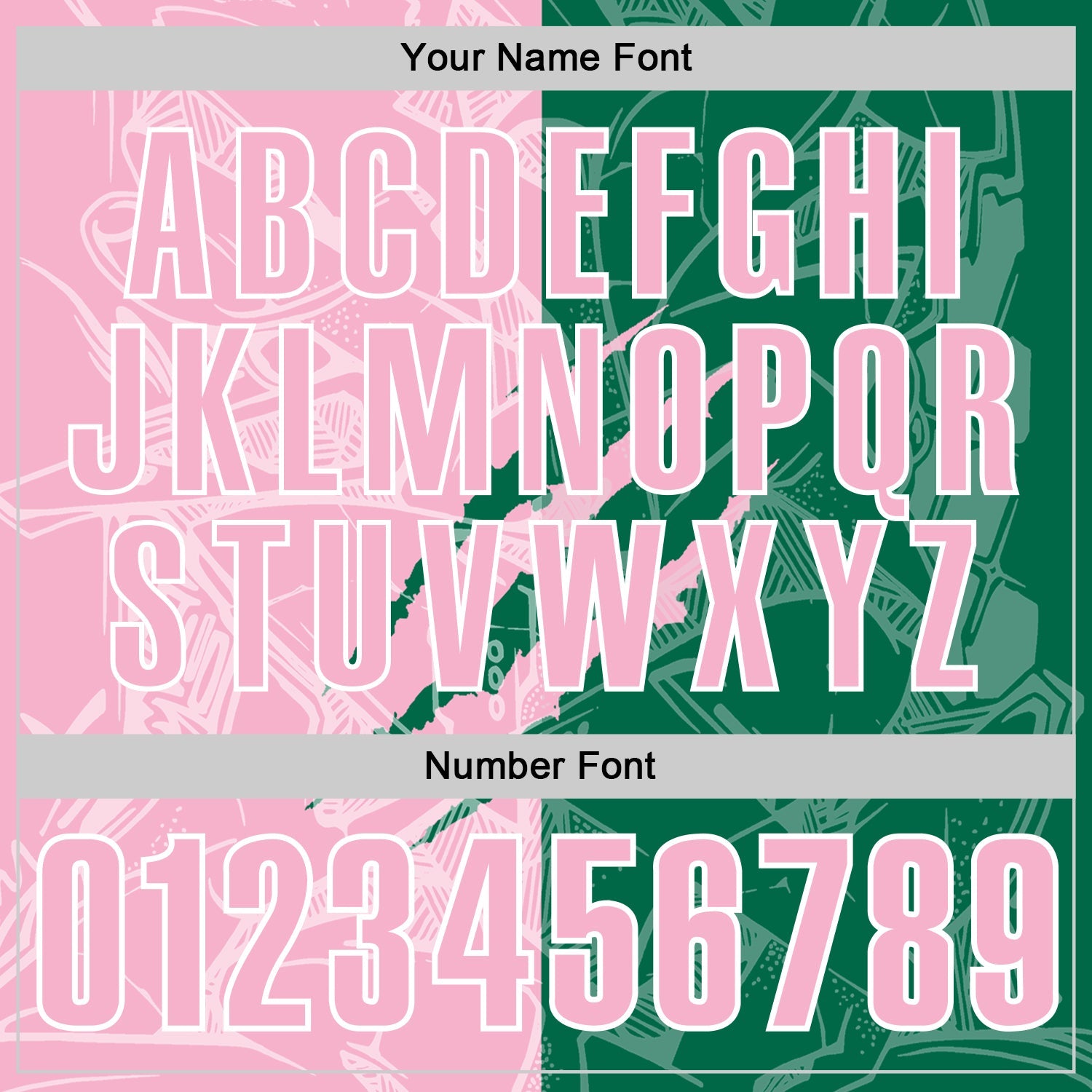 Custom Graffiti Pattern Light Pink Kelly Green-White 3D Scratch Performance Polo Shirt