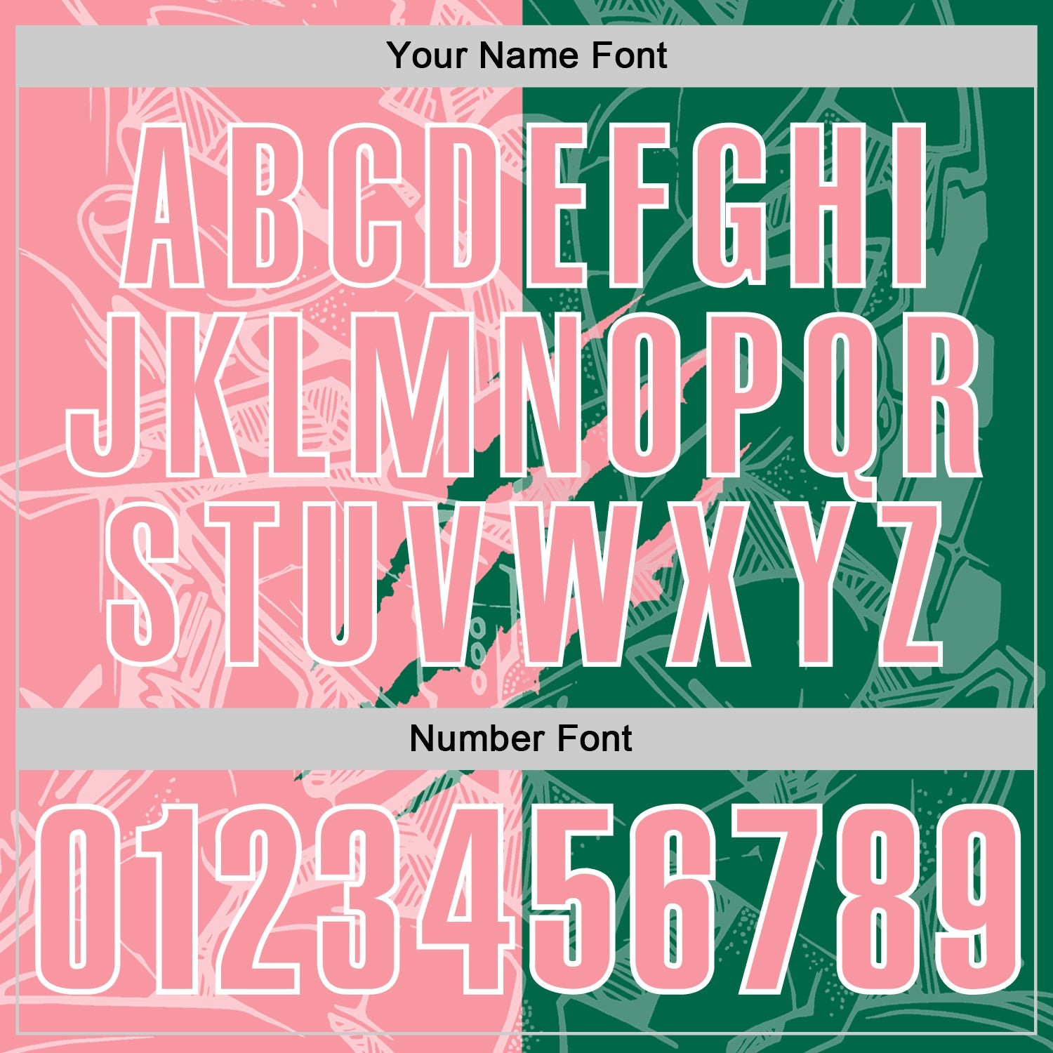 Custom Graffiti Pattern Medium Pink Kelly Green-White 3D Scratch Performance Polo Shirt