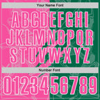 Custom Graffiti Pattern Pink Kelly Green-White 3D Scratch Performance Polo Shirt