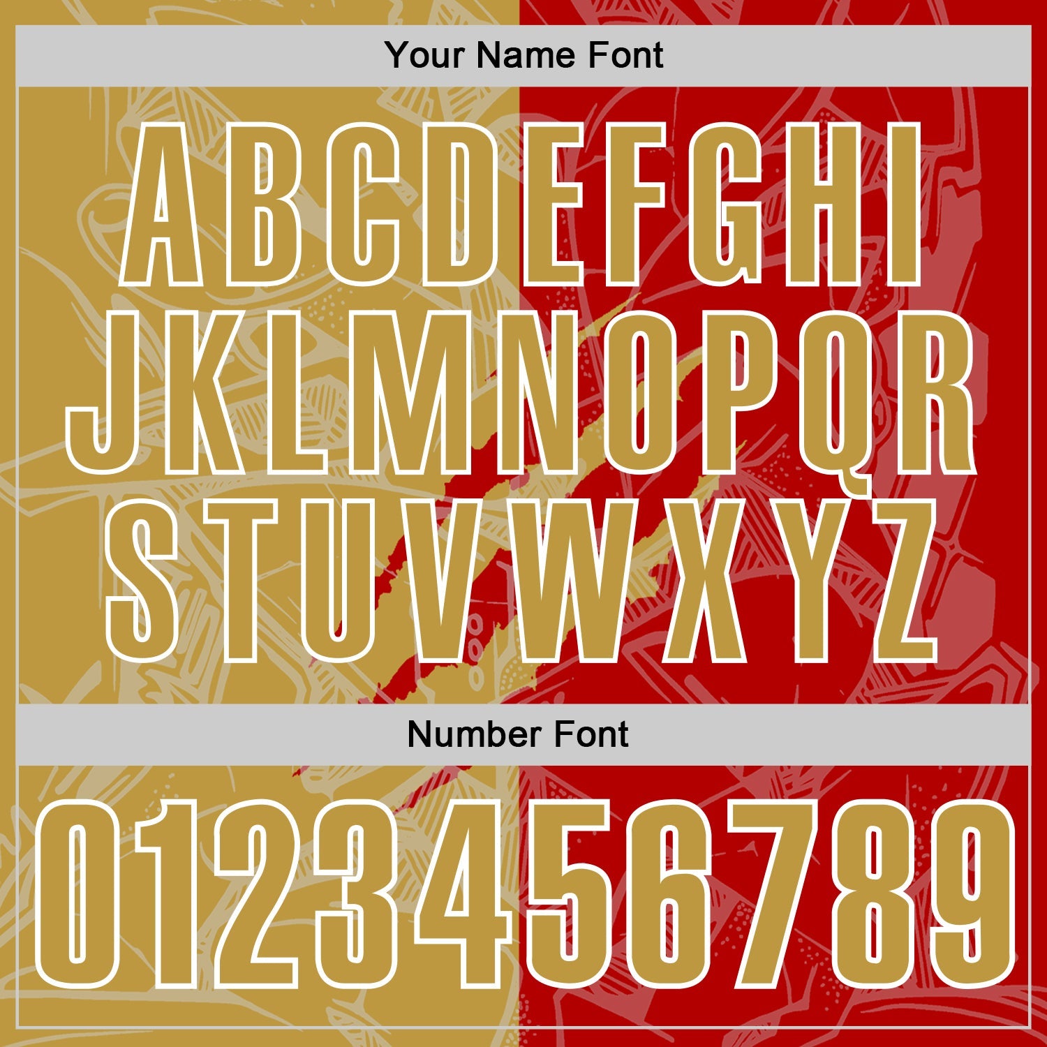 Custom Graffiti Pattern Old Gold Red-White 3D Scratch Performance Polo Shirt