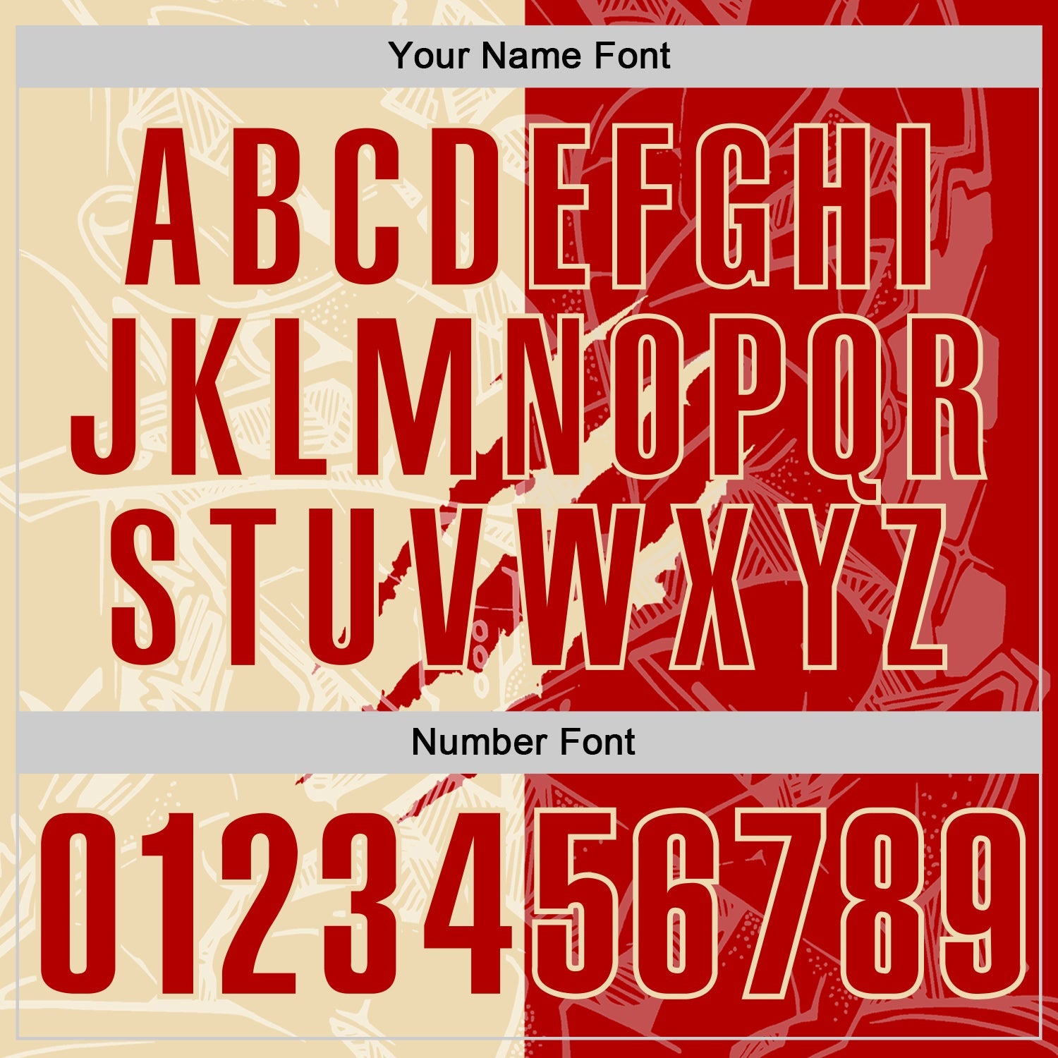 Custom Graffiti Pattern Red-Cream 3D Scratch Performance Polo Shirt