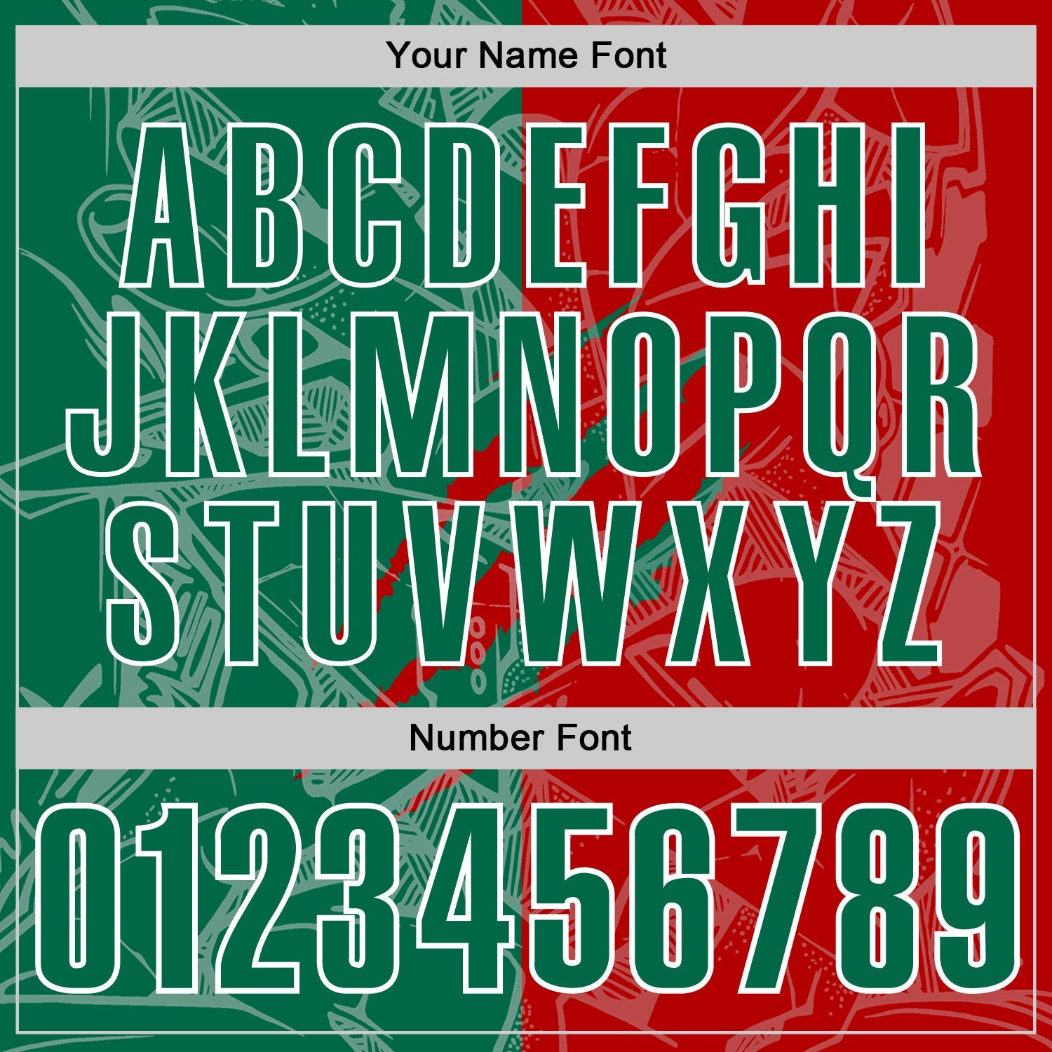 Custom Graffiti Pattern Kelly Green Red-White 3D Scratch Performance Polo Shirt