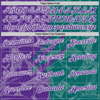 Custom Graffiti Pattern Purple Teal-White 3D Scratch Performance Polo Shirt