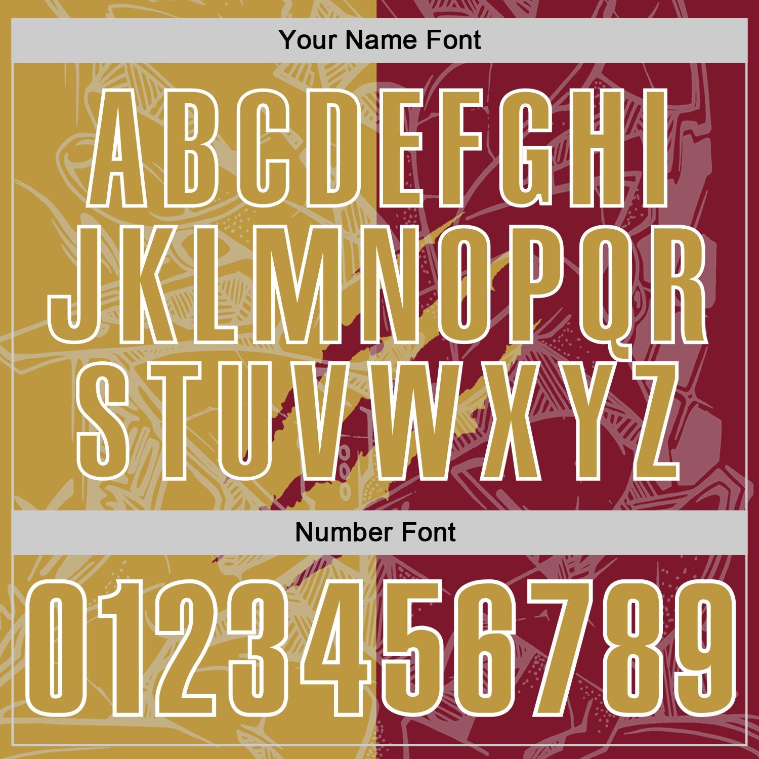 Custom Graffiti Pattern Old Gold Crimson-White 3D Scratch Performance Polo Shirt