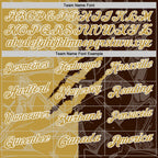 Custom Graffiti Pattern Old Gold Brown-White 3D Scratch Performance Polo Shirt