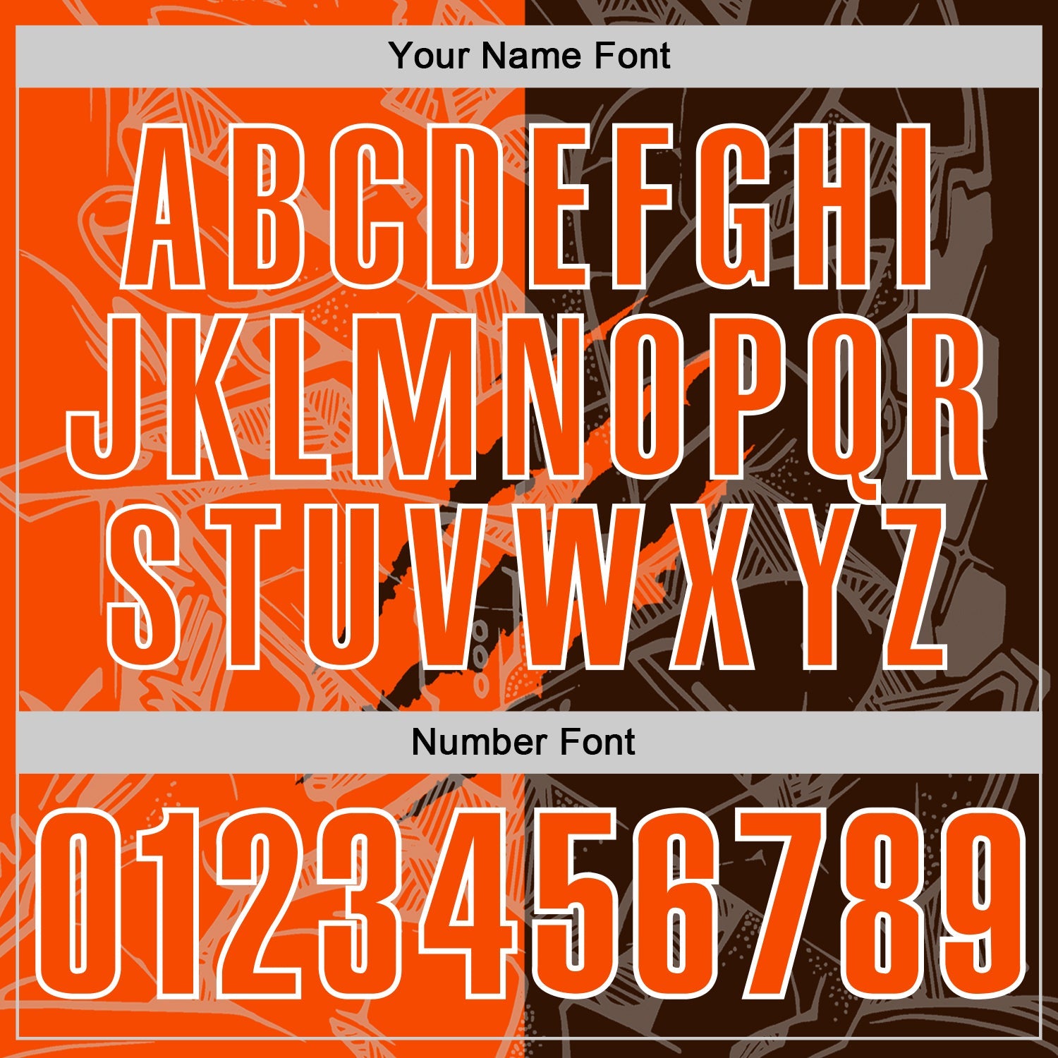 Custom Graffiti Pattern Orange Brown-White 3D Scratch Performance Polo Shirt