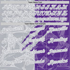 Custom Graffiti Pattern Gray Purple-White 3D Scratch Performance Polo Shirt