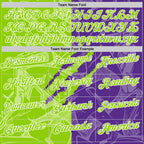 Custom Graffiti Pattern Neon Green Purple-White 3D Scratch Performance Polo Shirt