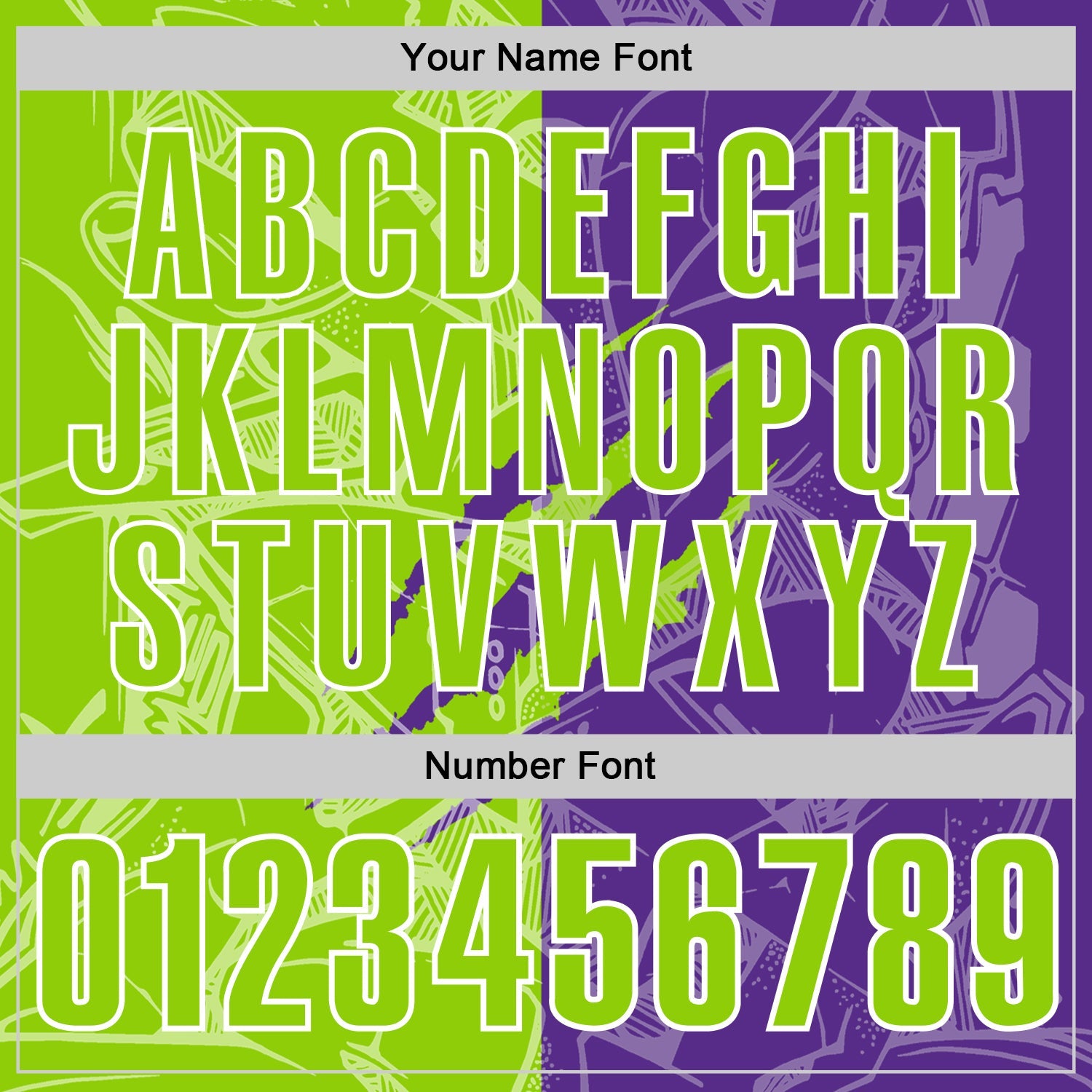 Custom Graffiti Pattern Neon Green Purple-White 3D Scratch Performance Polo Shirt