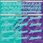 Custom Graffiti Pattern Aqua Purple-White 3D Scratch Performance Polo Shirt
