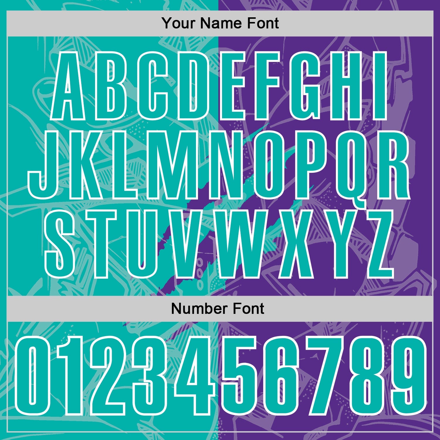 Custom Graffiti Pattern Aqua Purple-White 3D Scratch Performance Polo Shirt