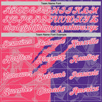 Custom Graffiti Pattern Neon Pink Purple-White 3D Scratch Performance Polo Shirt