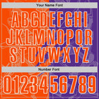 Custom Graffiti Pattern Orange Purple-White 3D Scratch Performance Polo Shirt