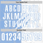 Custom Graffiti Pattern White-Light Blue 3D Scratch Performance Polo Shirt