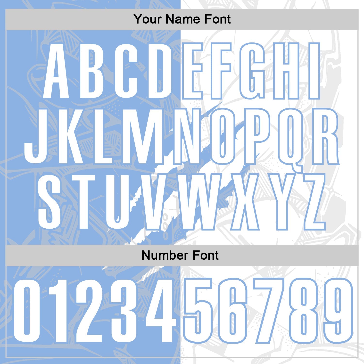 Custom Graffiti Pattern White-Light Blue 3D Scratch Performance Polo Shirt