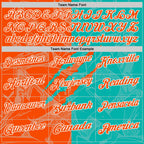 Custom Graffiti Pattern Orange Aqua-White 3D Scratch Performance Polo Shirt