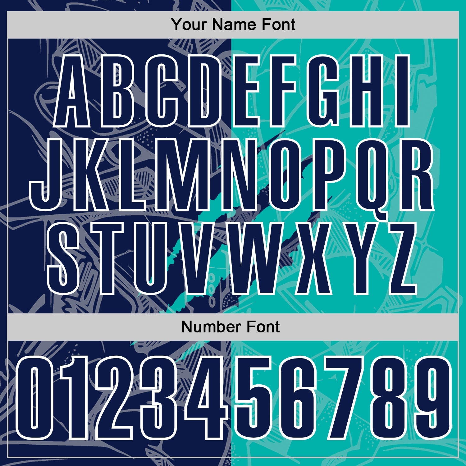 Custom Graffiti Pattern Navy Aqua-White 3D Scratch Performance Polo Shirt