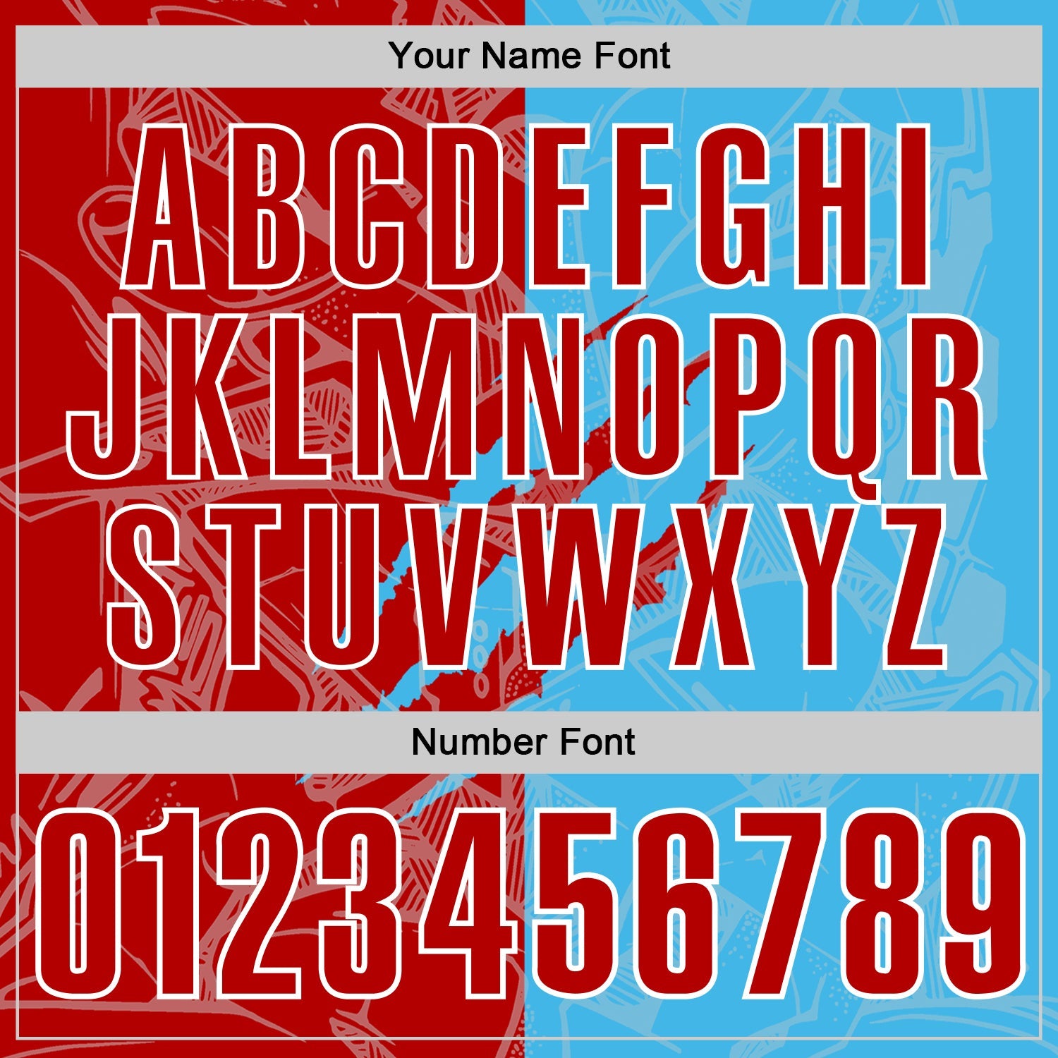 Custom Graffiti Pattern Red Sky Blue-White 3D Scratch Performance Polo Shirt