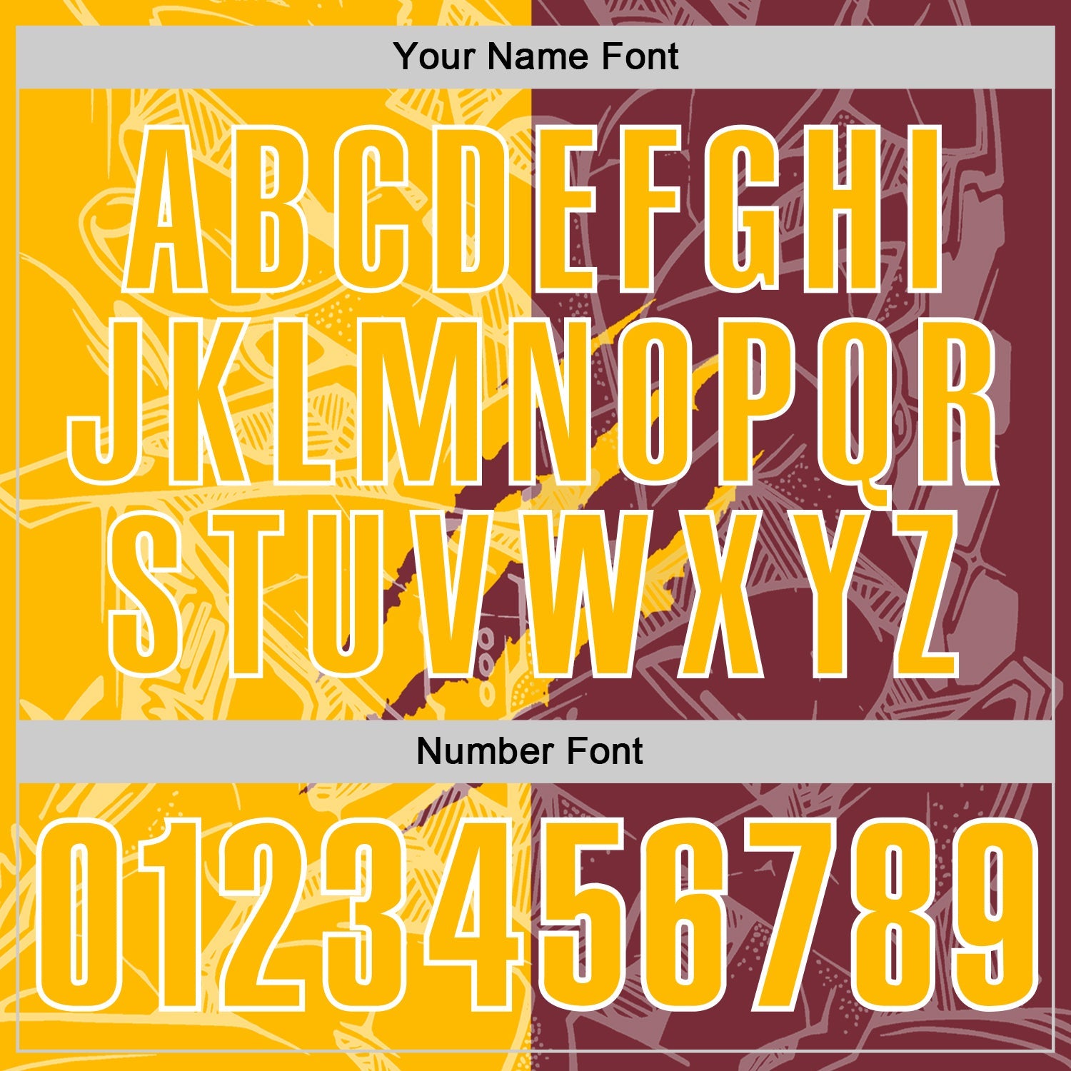 Custom Graffiti Pattern Gold Burgundy-White 3D Scratch Performance Polo Shirt