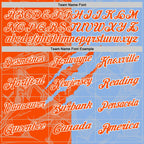 Custom Graffiti Pattern Orange Light Blue-White 3D Scratch Performance Polo Shirt